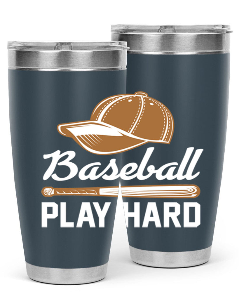 Baseball play 1444#- baseball- Tumbler