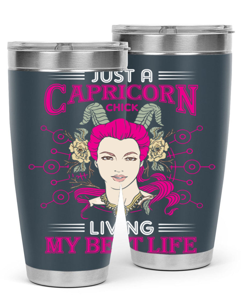 Capricorn chick 193#- zodiac- Tumbler