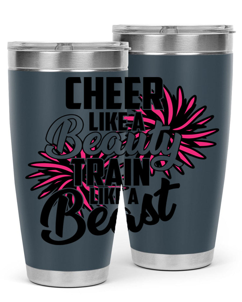 Cheer like a Beauty Train like a Beast 1388#- cheer- Tumbler