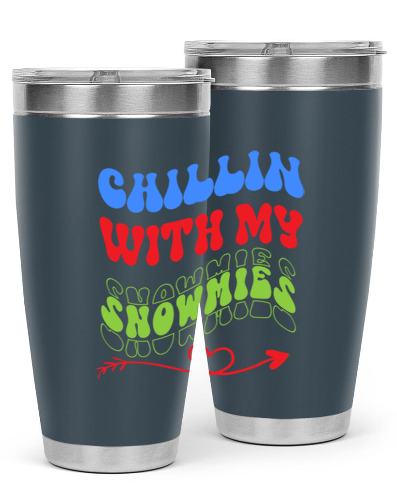 Chillin with my snowmies 42#- winter- Tumbler
