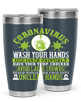 Coronavirus Wash Your Hands Use Style 1#- corona virus- Tumbler