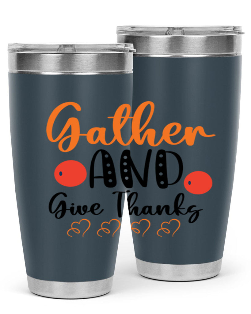 Gather And Give Thanks 188#- fall- Tumbler