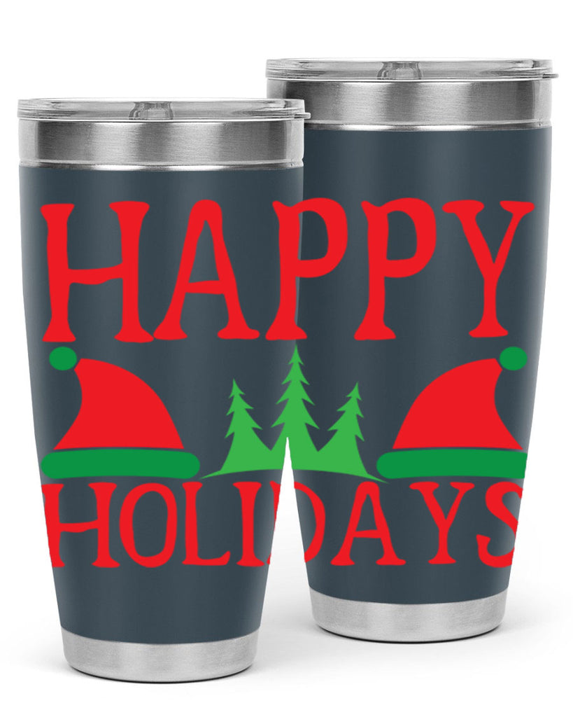 Happy Holidays 136#- winter- Tumbler