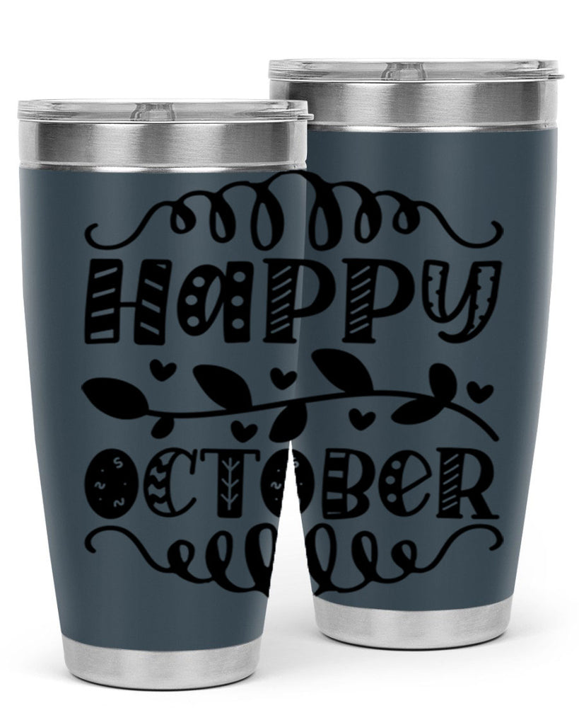 Happy October 239#- fall- Tumbler