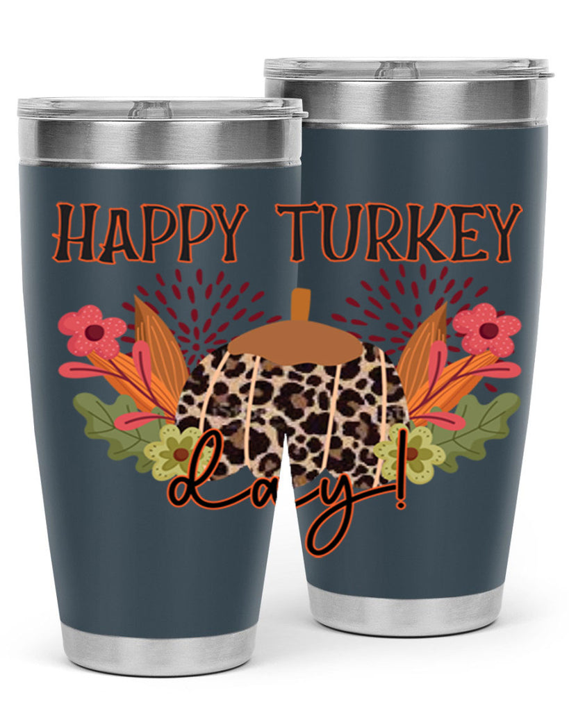 Happy turkey day 253#- fall- Tumbler