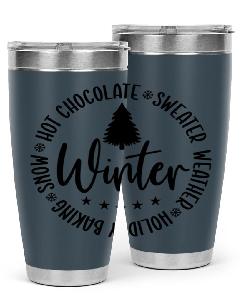 Hot Chocolate Sweater Weather Holiday Baking Snows196#- winter- Tumbler