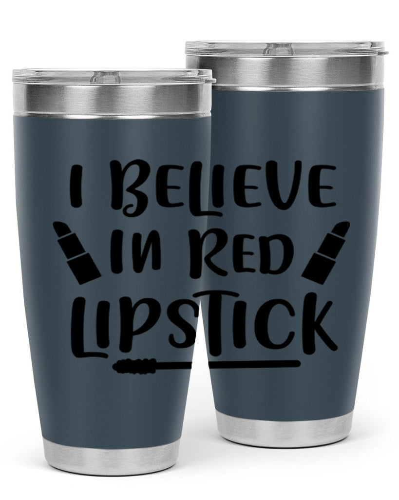 I Believe In Red Lipstick 104#- fashion- Cotton Tank