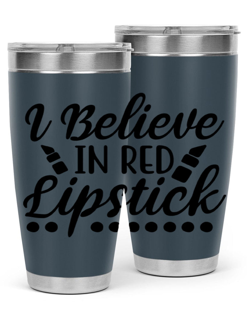 I Believe In Red Lipstick 106#- fashion- Cotton Tank