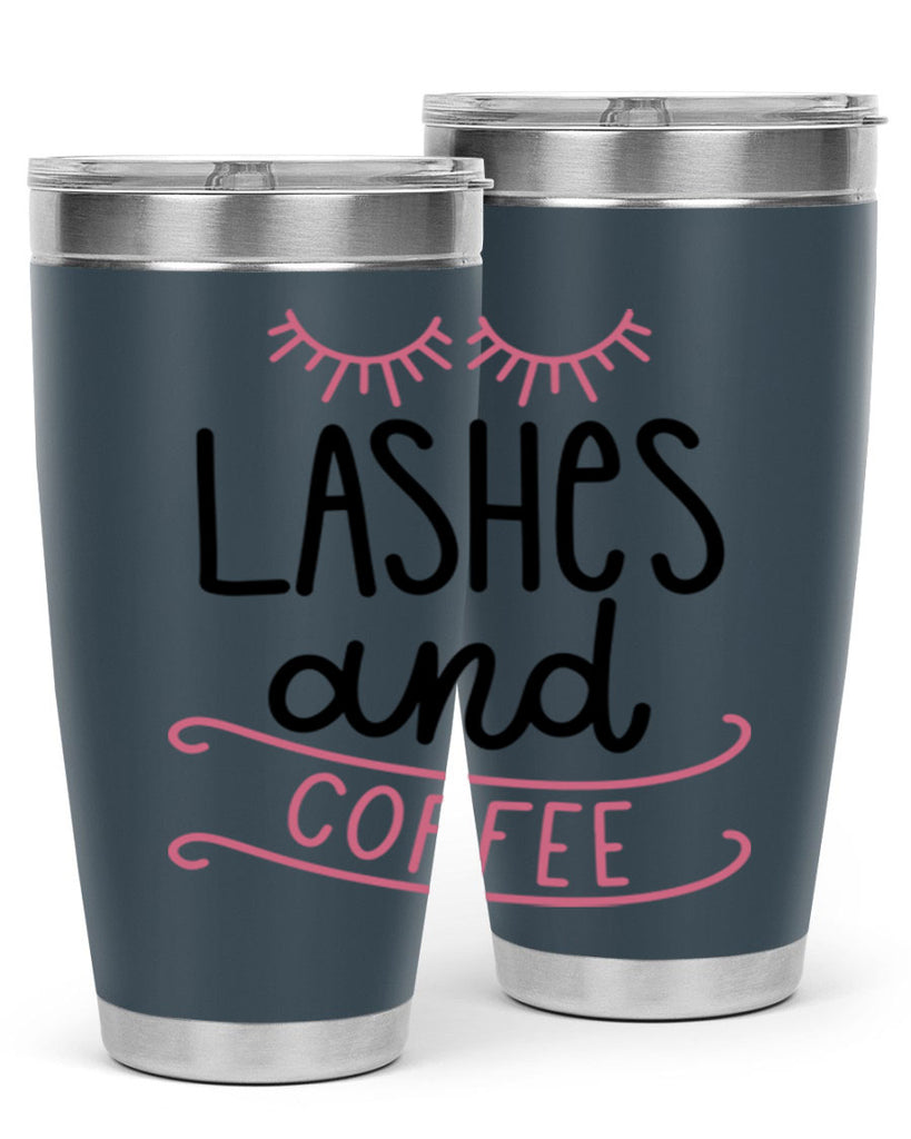 Lashes and Coffee Style 68#- make up- Tumbler