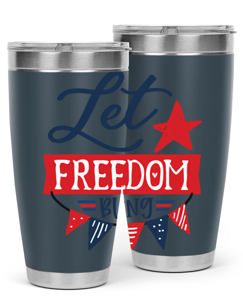 Let freedom bling Style 78#- Fourt Of July- Tumbler