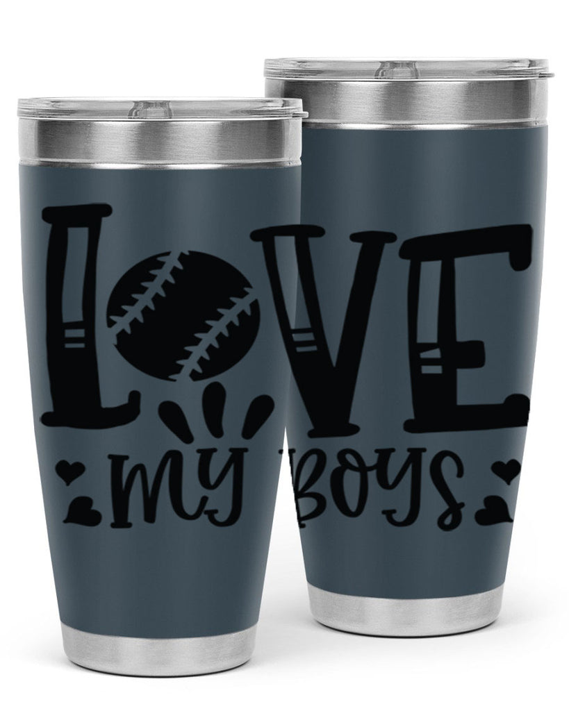 Love My Boys 2053#- baseball- Tumbler