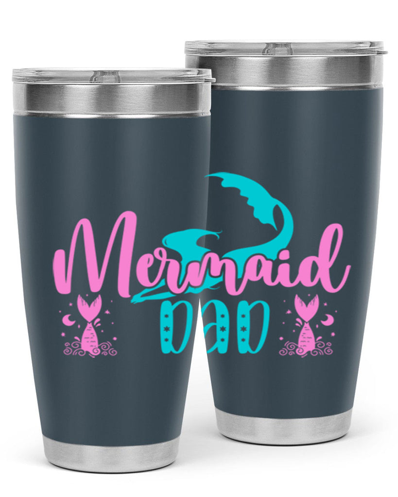 Mermaid Dad 356#- mermaid- Tumbler
