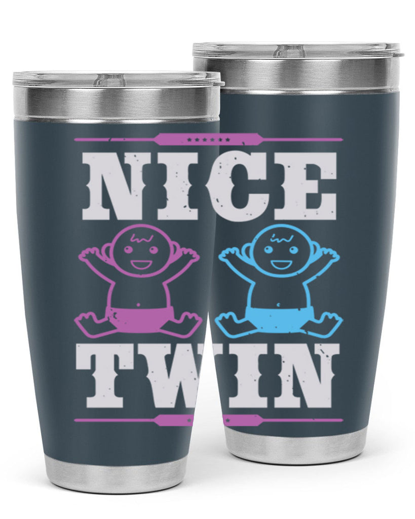 Nice Twin Style 26#- baby shower- tumbler