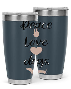 Peace Love Dogs Style 11#- dog- Tumbler