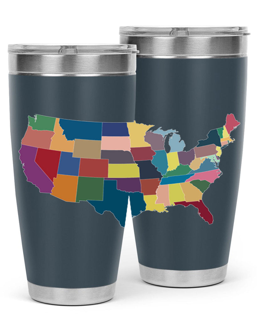 Separate Color Map Style 73#- Fourt Of July- Tumbler