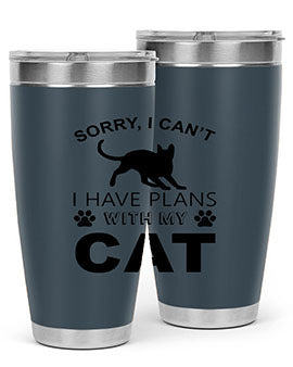Sorry I Cant Style 116#- cat- Tumbler