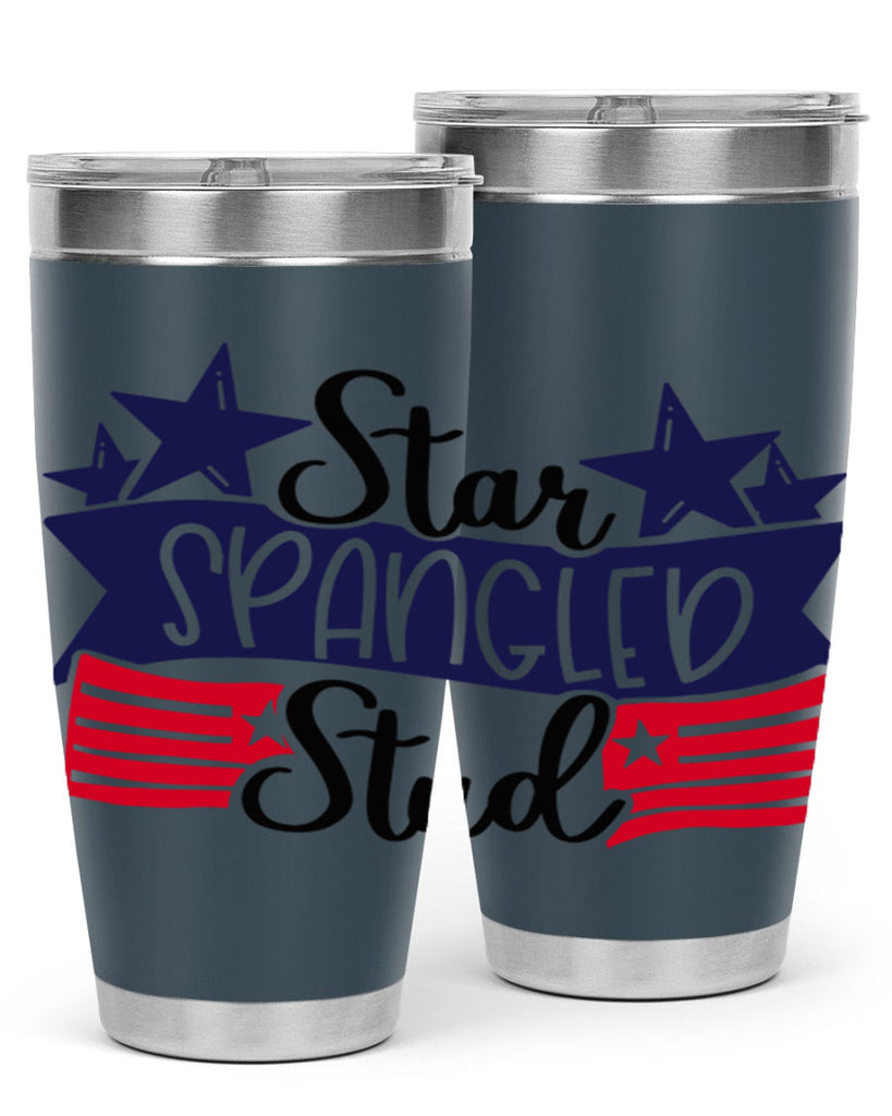 Star Spangled Stud Style 173#- Fourt Of July- Tumbler