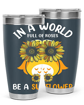Sunflower Owl In A World A TurtleRabbit 18#- owl- Tumblers