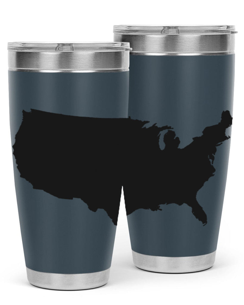 USA Solid Map Style 76#- Fourt Of July- Tumbler