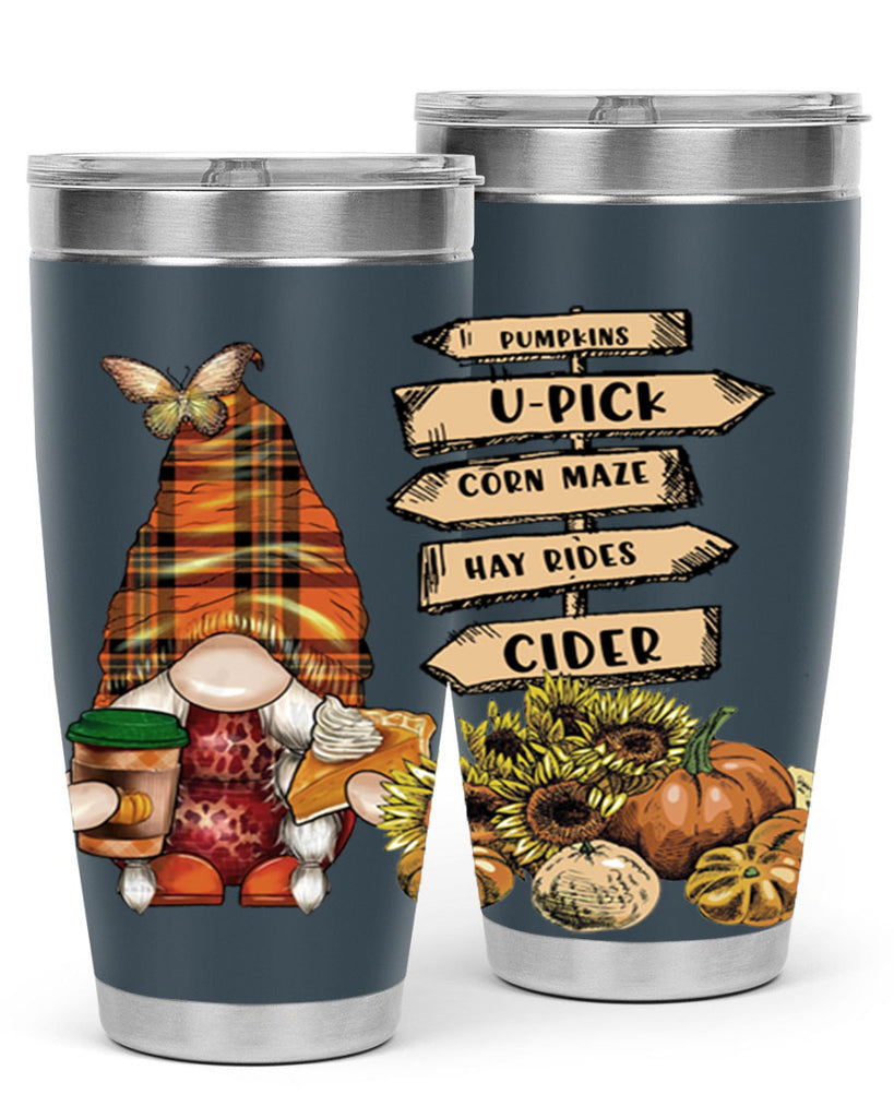 VintageFallGnome 625#- fall- Tumbler