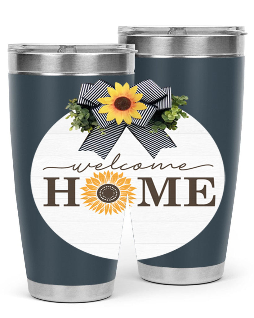 Welcome Home sunflower Mockup572#- spring- Tumbler