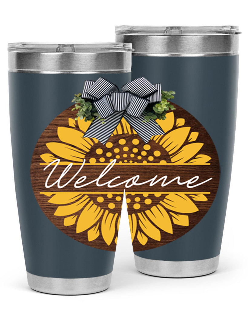 Welcome Sunflower Mockup584#- spring- Tumbler