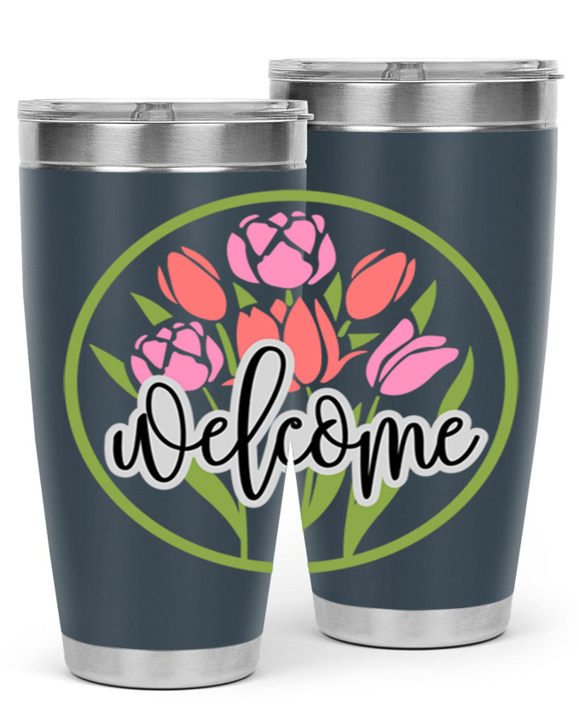 Welcome flowers bouquet571#- spring- Tumbler