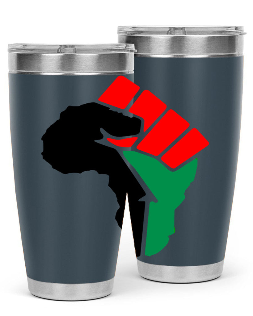 african power fist 274#- black words phrases- Cotton Tank
