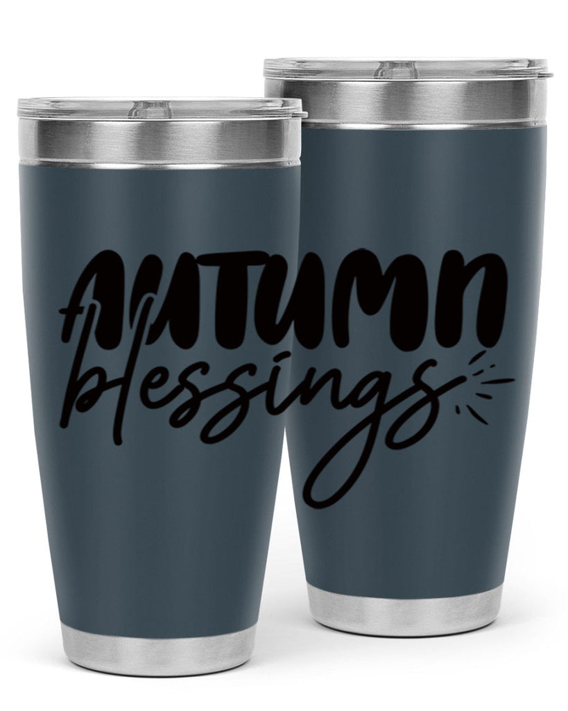 autumn blessings 65#- thanksgiving- Tumbler