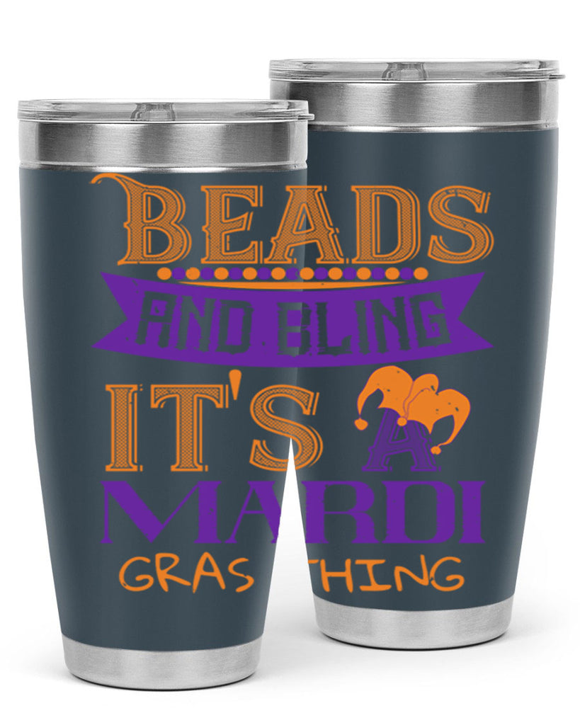 beads and bling its a mardi gras thing 51#- mardi gras- Tumbler
