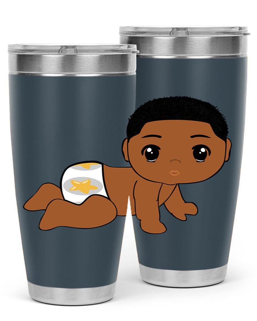 black baby boy 3#- black men - boys- tumbler
