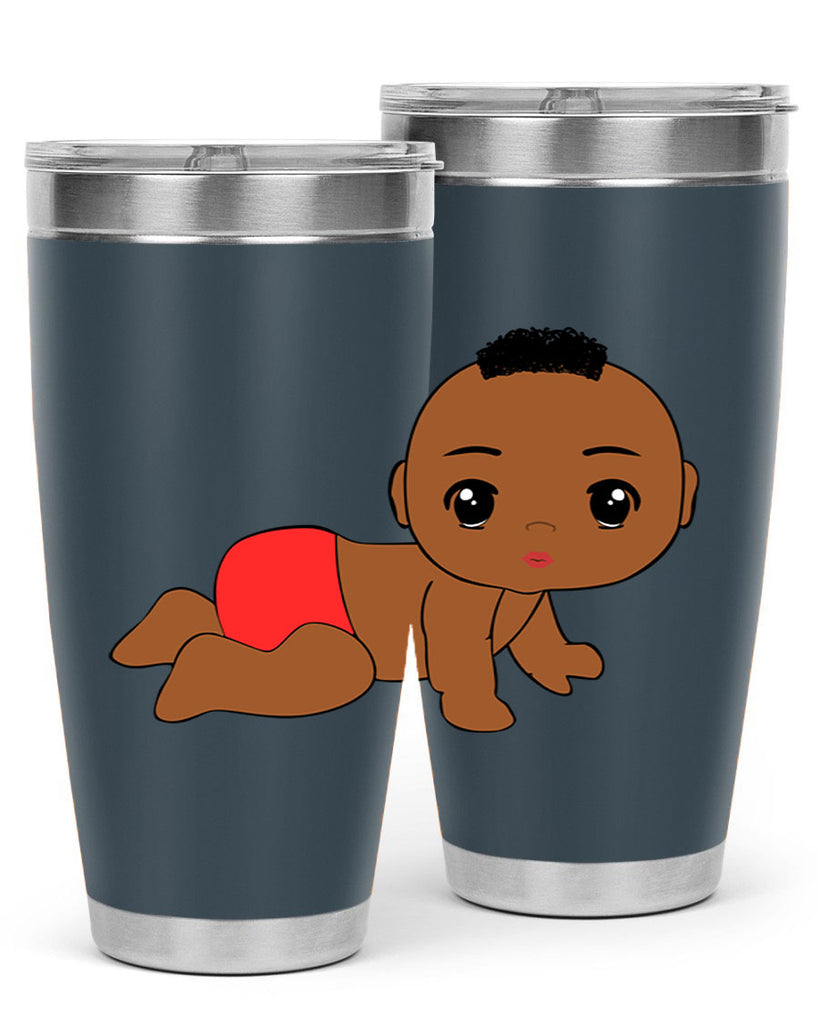 black baby boy 5#- black men - boys- tumbler
