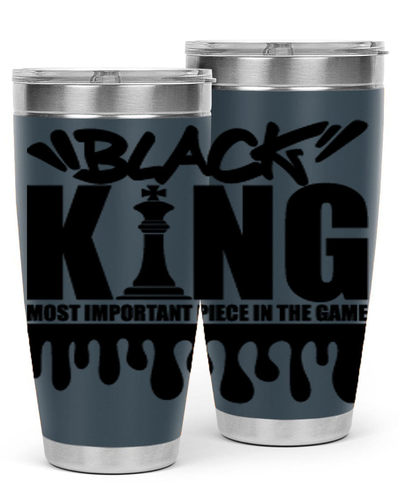 black king 174#- black words phrases- Cotton Tank