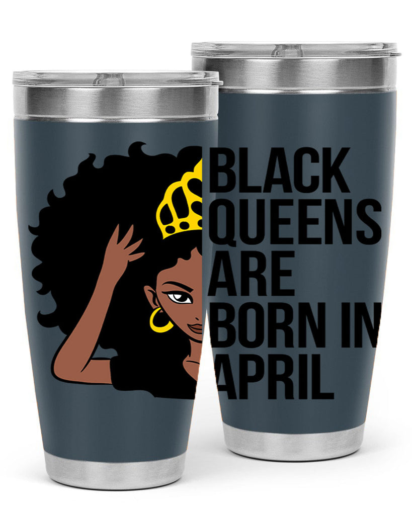 black queens are born in april 218#- black words phrases- Cotton Tank