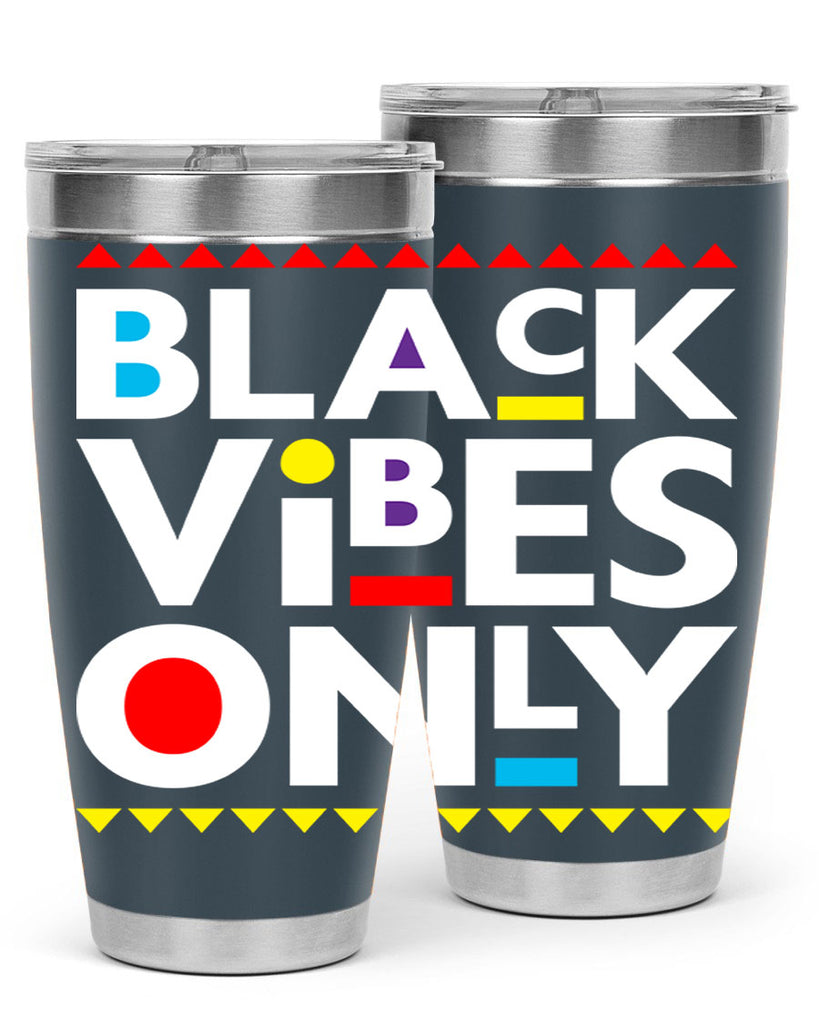 black vibes only 217#- black words phrases- Cotton Tank