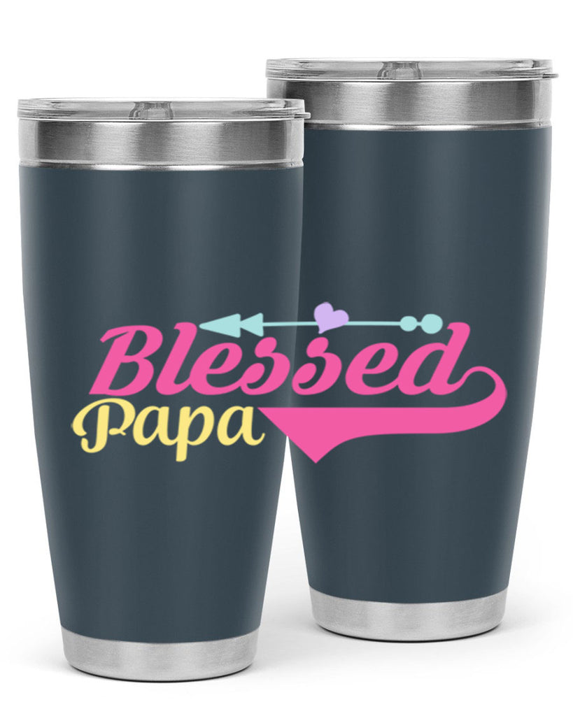 blessed papa 73#- grandpa - papa- Tumbler