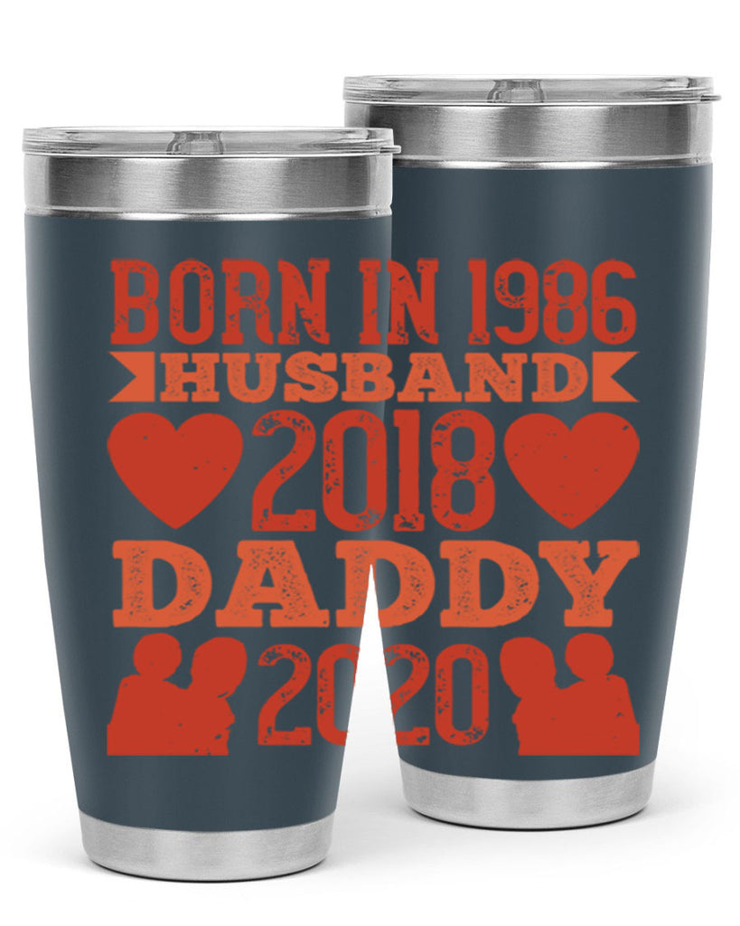 born in husband daddy 123#- fathers day- Tumbler
