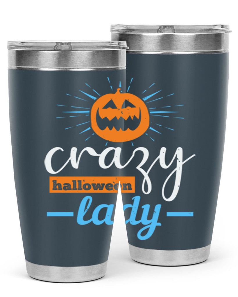 crazy halloween lady 118#- halloween- Tumbler