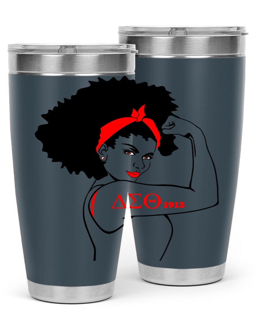 delta sigma theta 6#- black words phrases- Cotton Tank