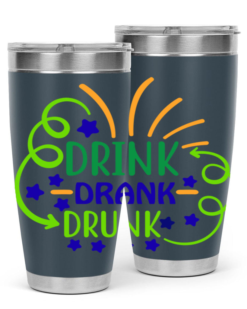 drink drank drunk 23#- mardi gras- Tumbler