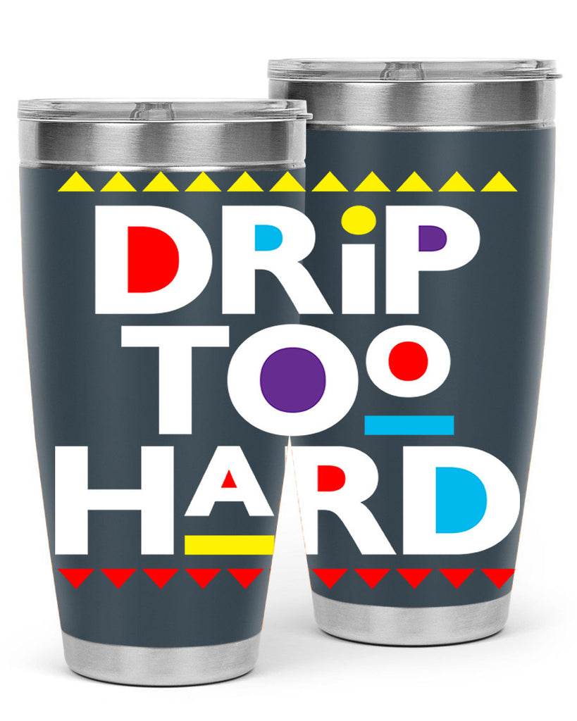 drip too hard 163#- black words phrases- Cotton Tank