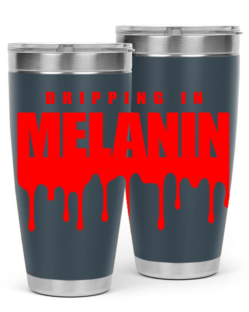 dripping in melanin 161#- black words phrases- Cotton Tank