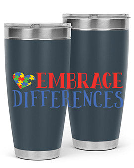 embrace differences Style 13#- autism- Tumbler