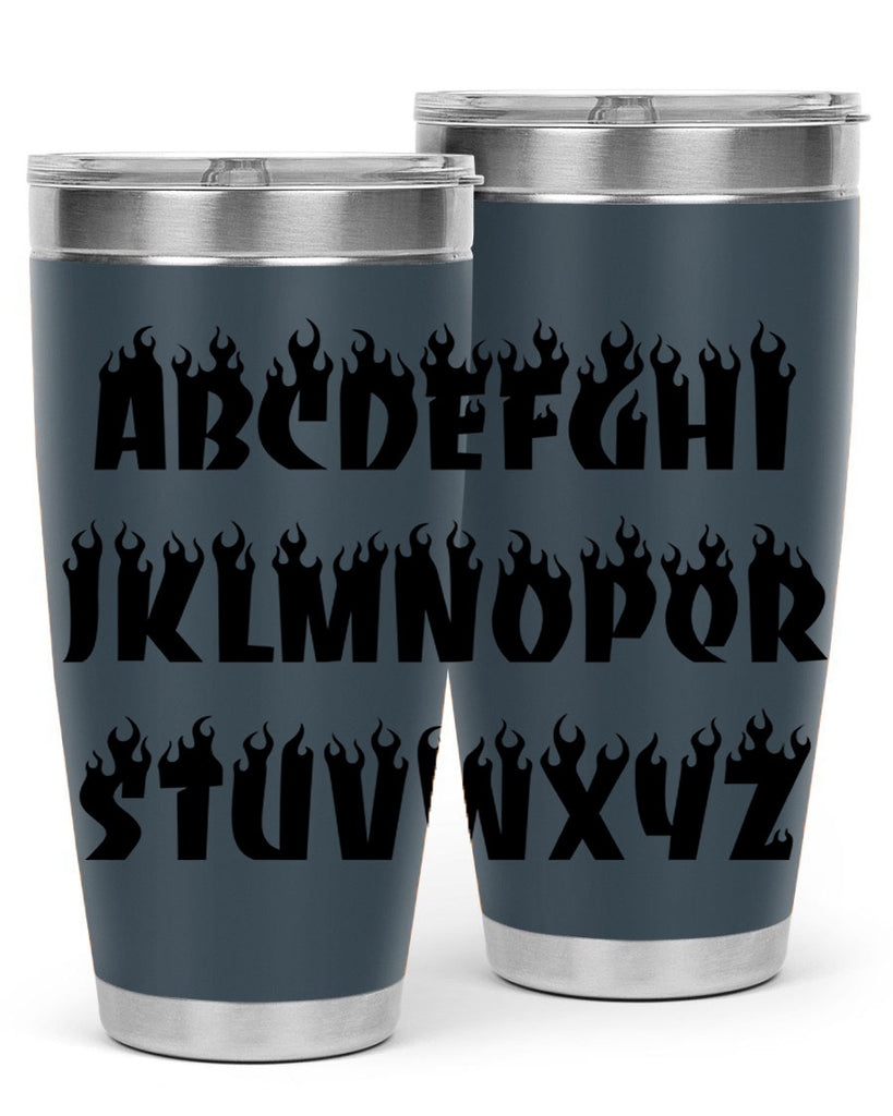flame font 153#- black words phrases- Cotton Tank