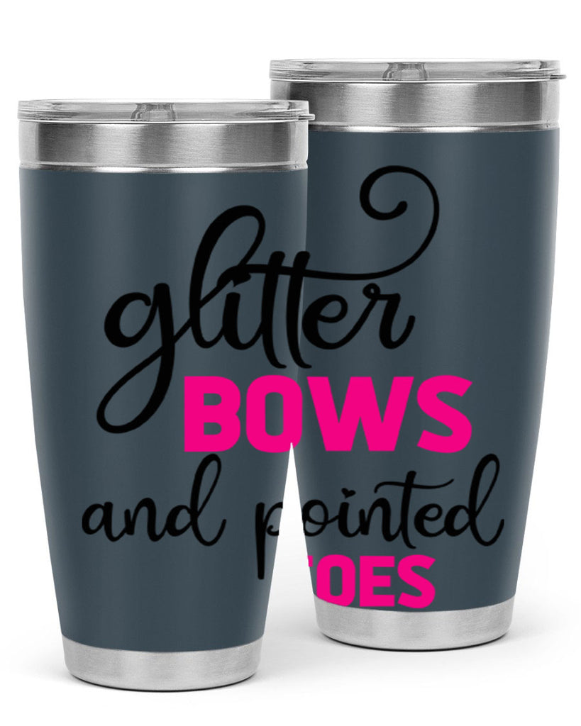 glitter bows and pointed toes 41#- ballet- Tumbler