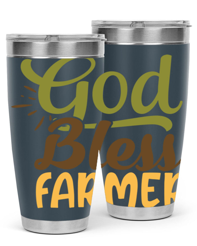god bless farmer 10#- farming and gardening- Tumbler