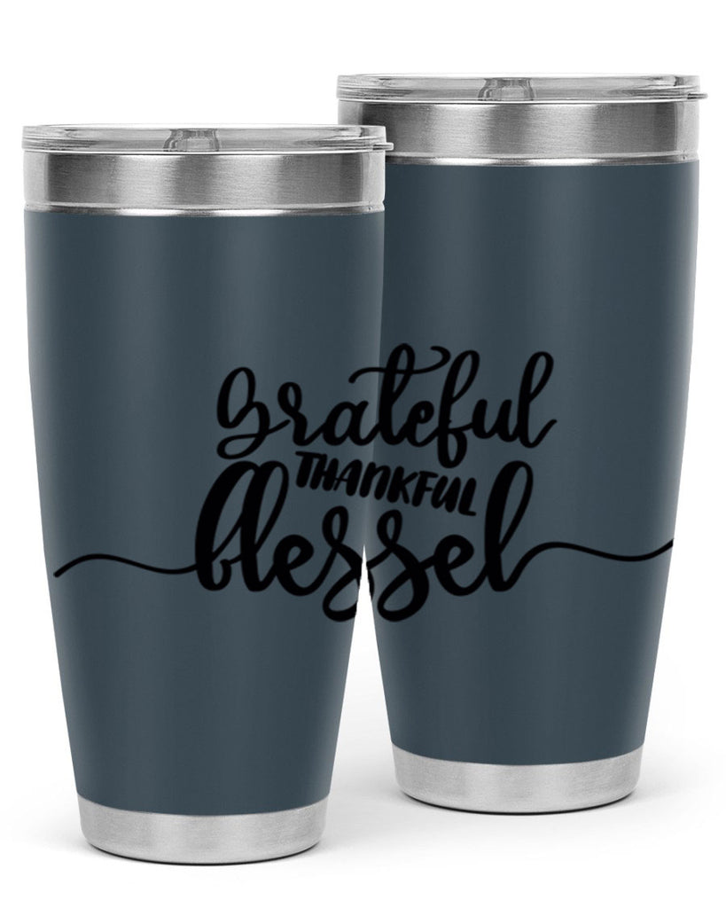 grateful thankful blessed 56#- thanksgiving- Tumbler