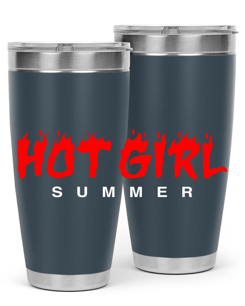hot girl  summer fire 124#- black words phrases- Cotton Tank