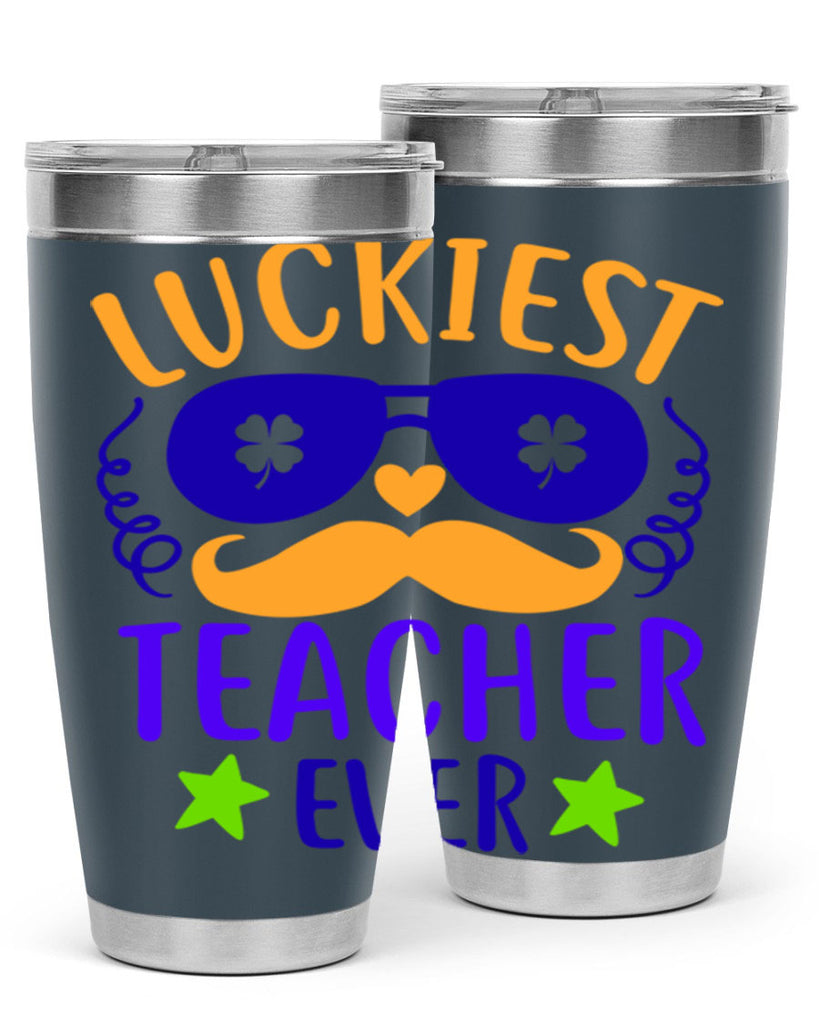 luckiest teacher ever 14#- mardi gras- Tumbler