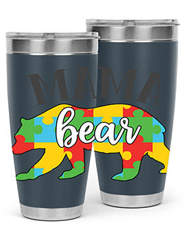 mama bear Style 32#- autism- Tumbler